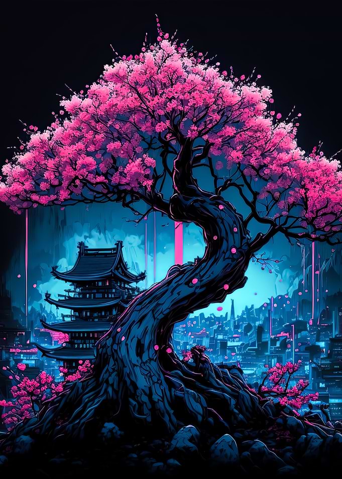 Cherry Blossom Japan Art