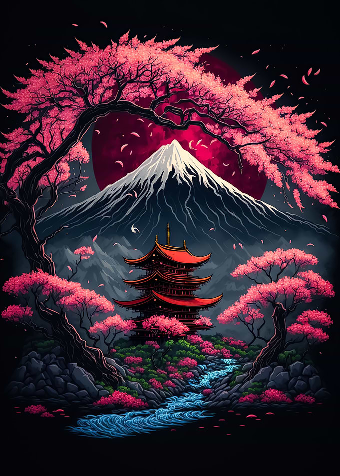 Cherry Blossom Japan Art