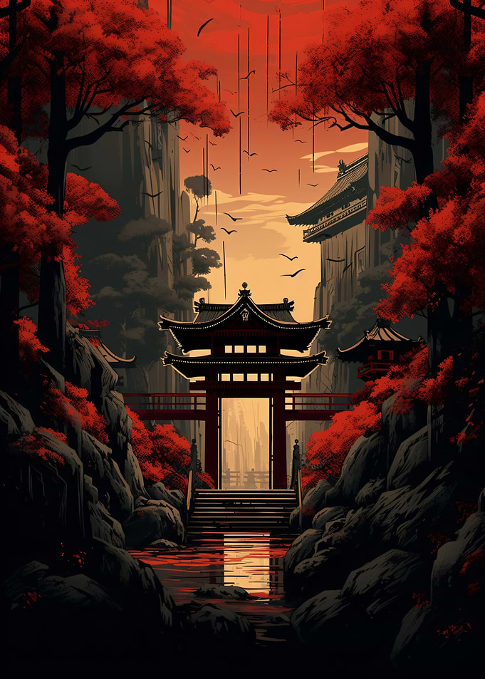Japanese Shrine in Canyon