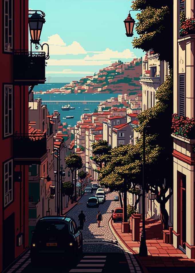 Lisbon 02 Pixel art