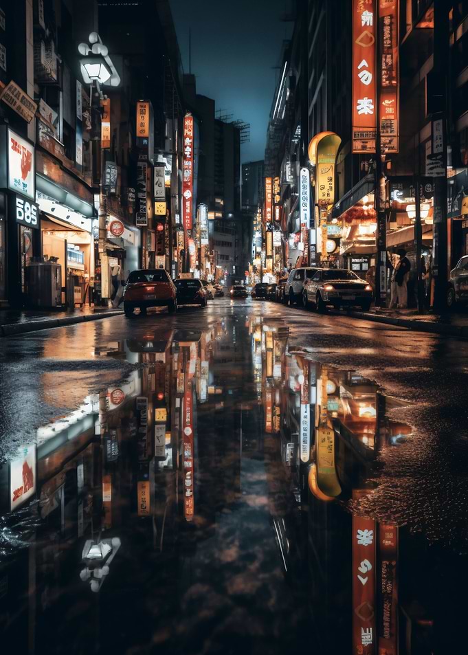 Street Puddle Reflection