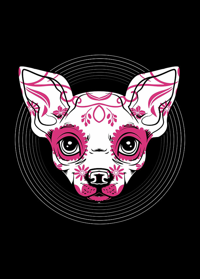 Chihuahua Face Flower