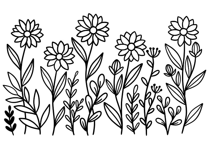 A Charming Flower Doodle