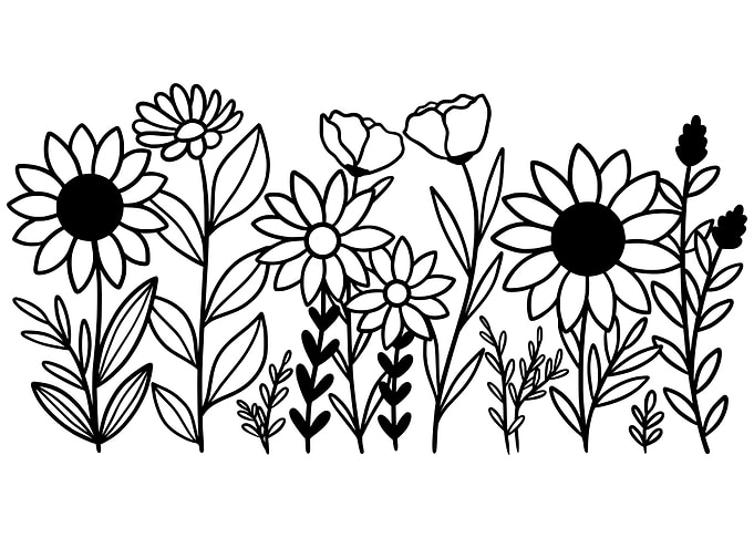 A Charming Flower Doodle
