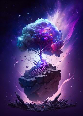 Magic nebula tree