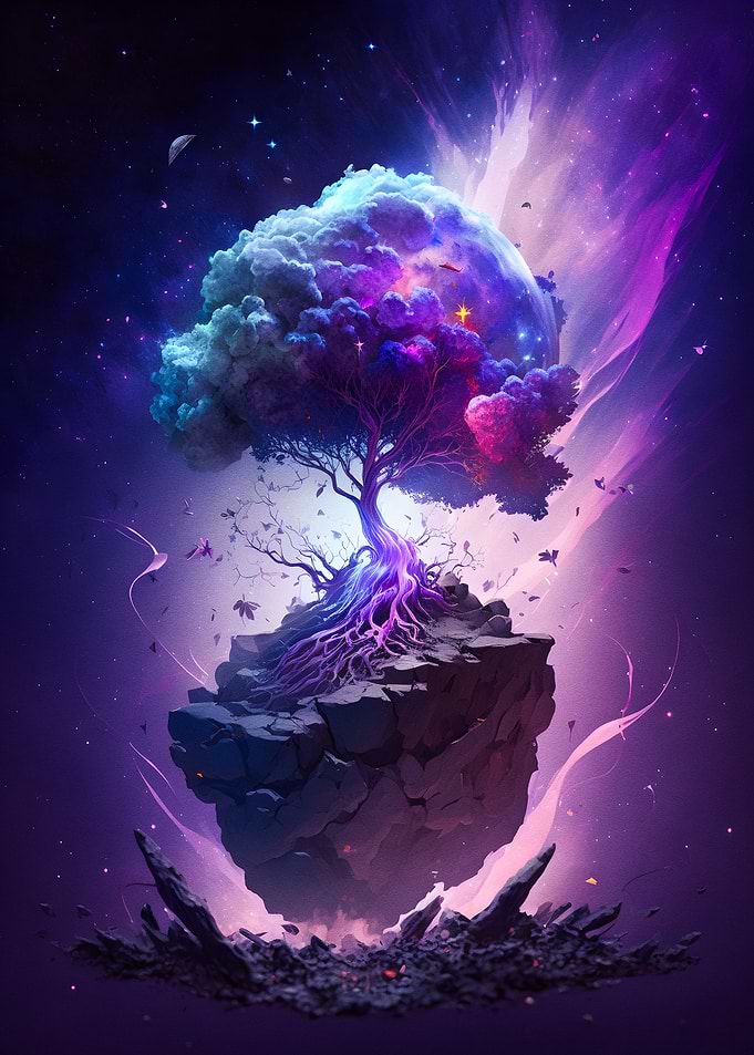 Magic nebula tree