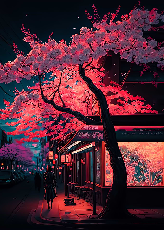 Cherry Blossom Japan Art