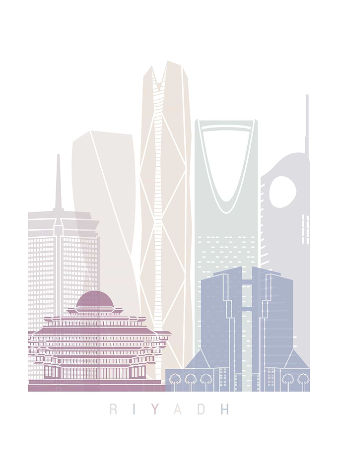 RIYADH V2 SKYLINE POSTER