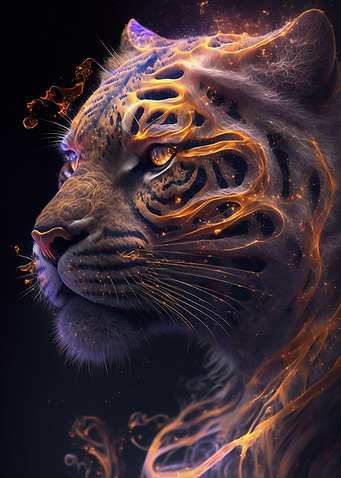 Galaxy Gold Tiger Animal