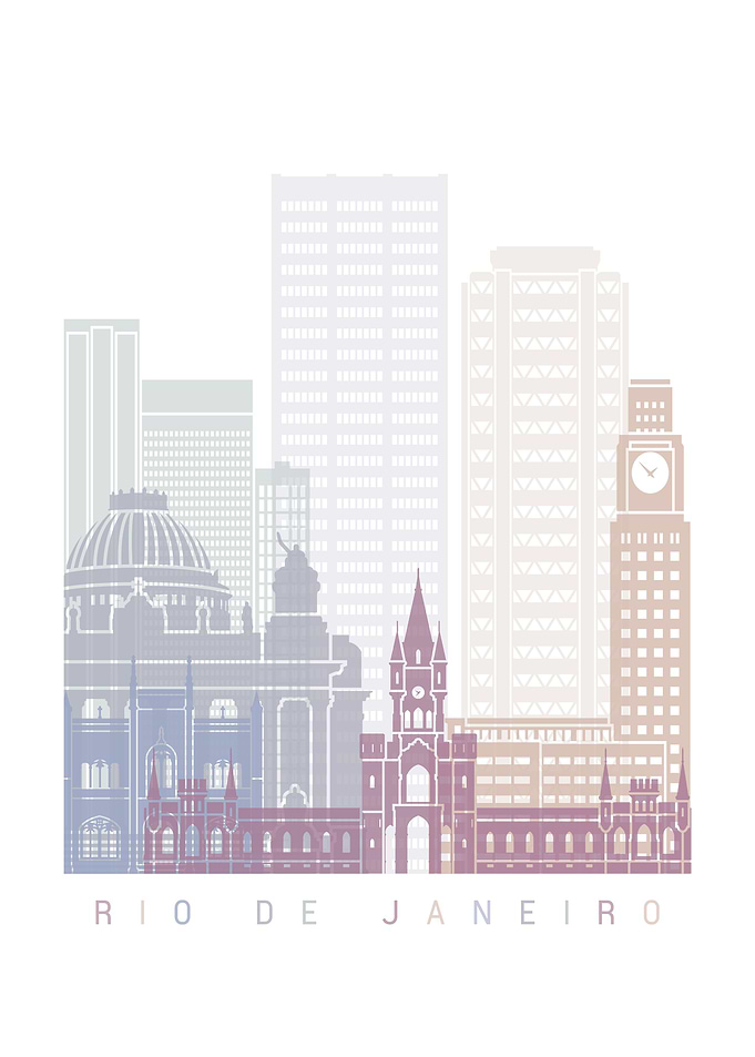 RIO JANEIRO SKYLINE POSTER