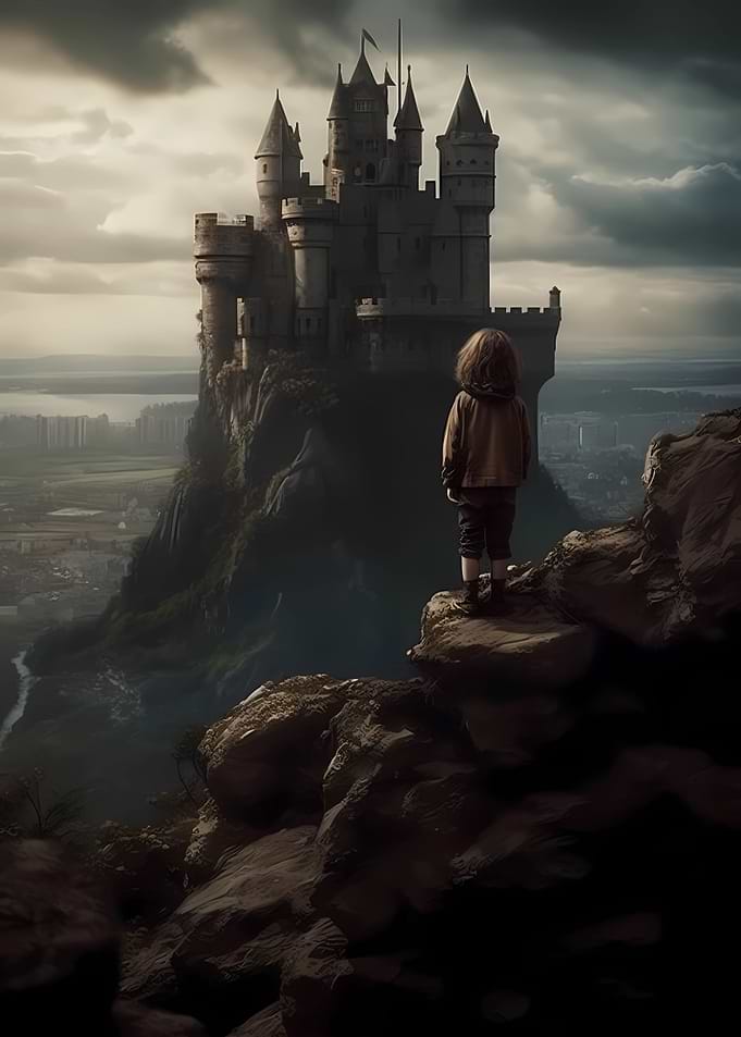 Boy and Castle in Distance