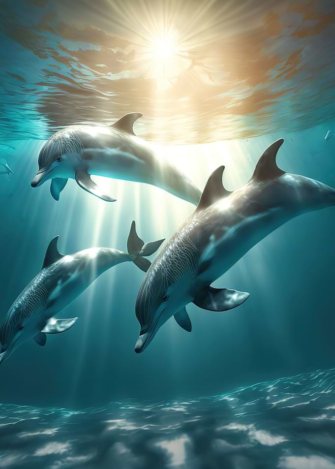 dolphins swimming