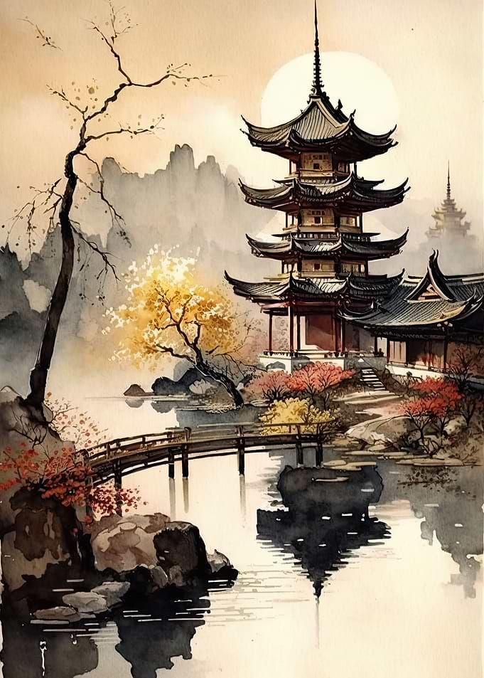 Tranquil Japanese Garden