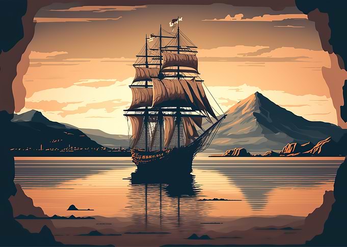 beautiful sailing ship