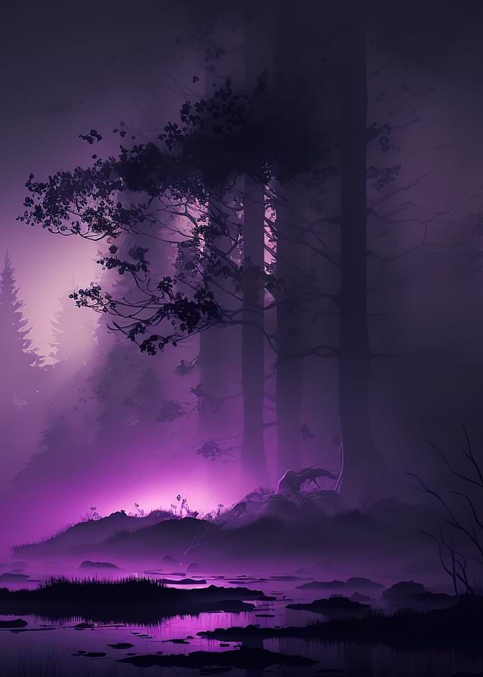 foggy forest nature