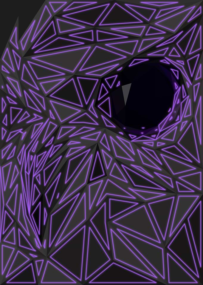Owl Lowpoly Neon