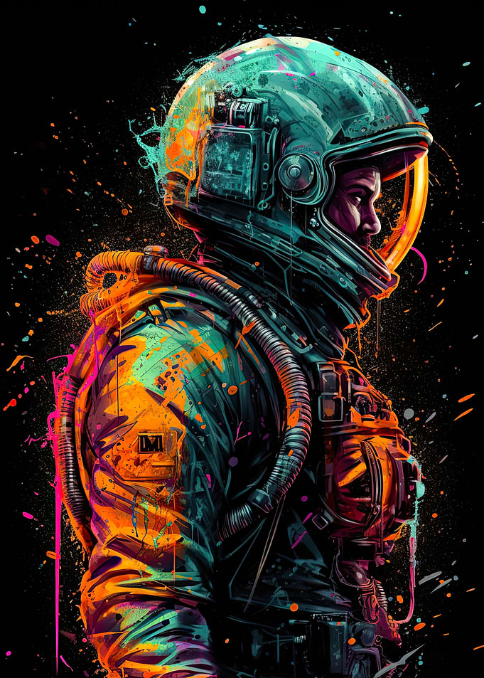 Astronaut Abstract Art