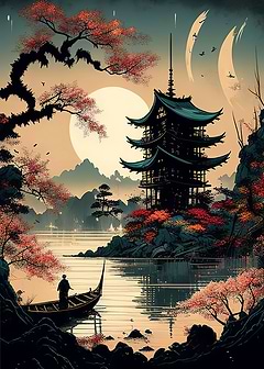 Tranquil Asian Lake