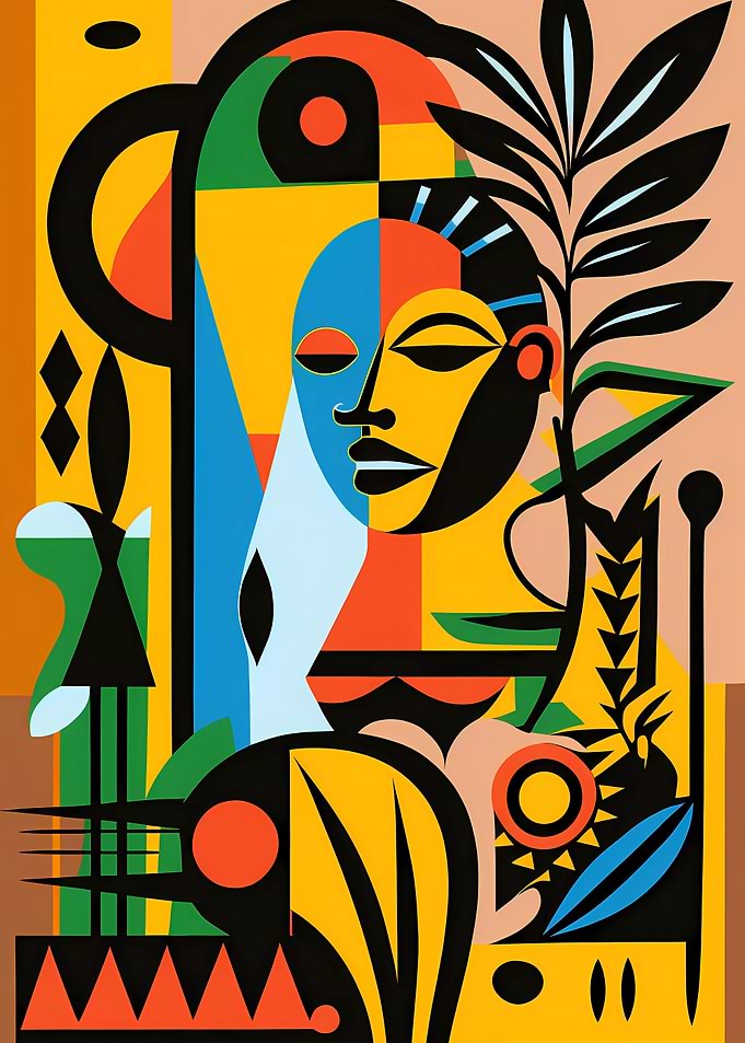 African Art Abstract Women