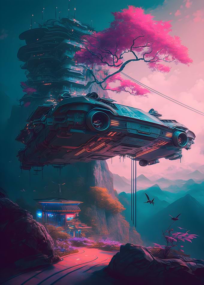 Spaceship floating