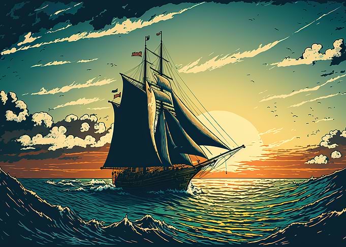 beautiful sailing ship
