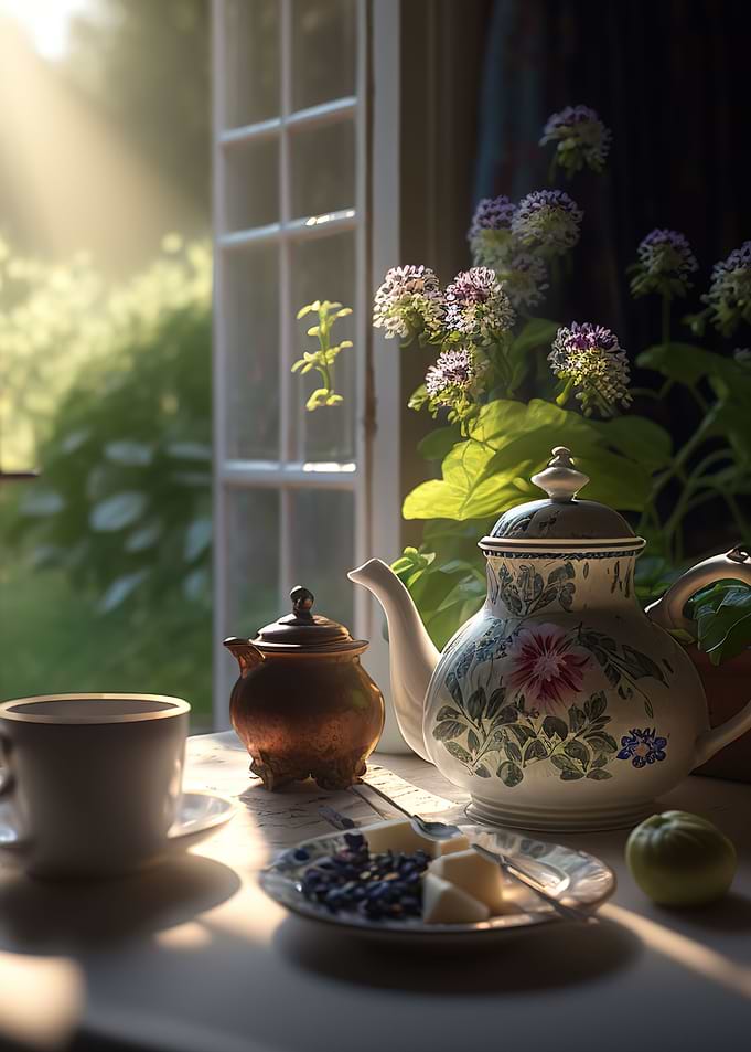 fasting tea sitting