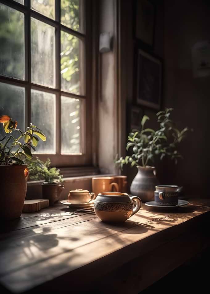 fasting tea sitting