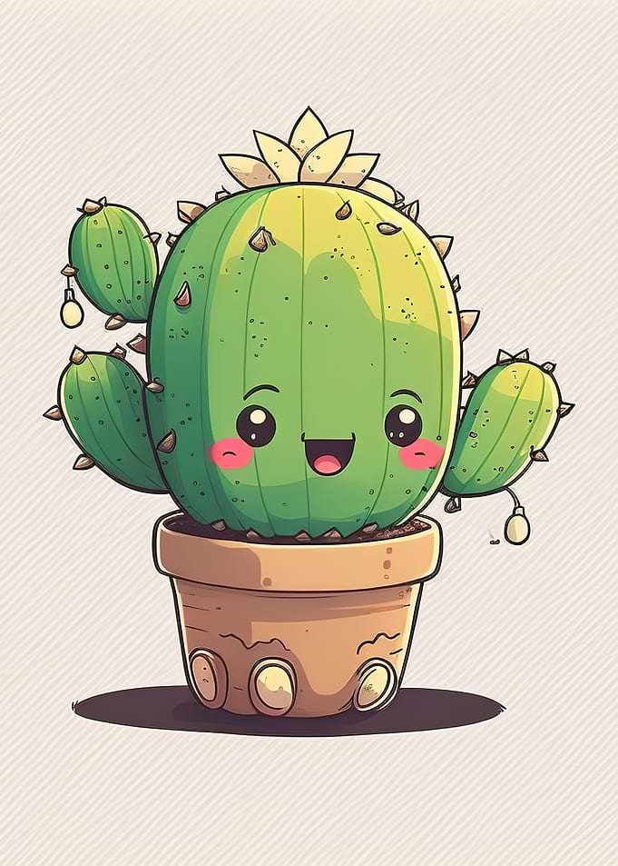 cute cactus kawaii