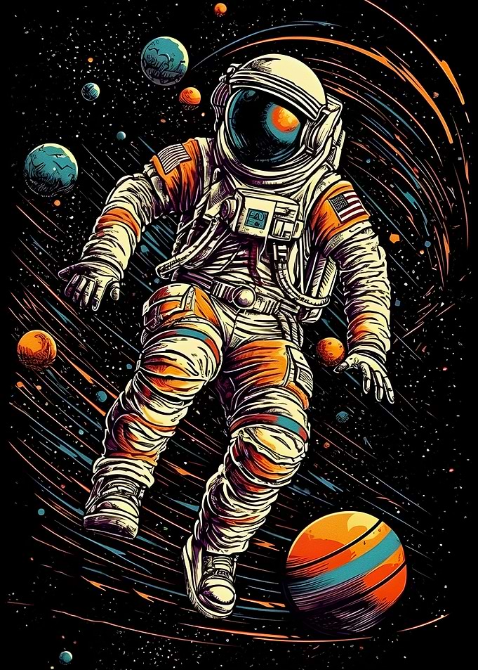 Astronaut dark bg