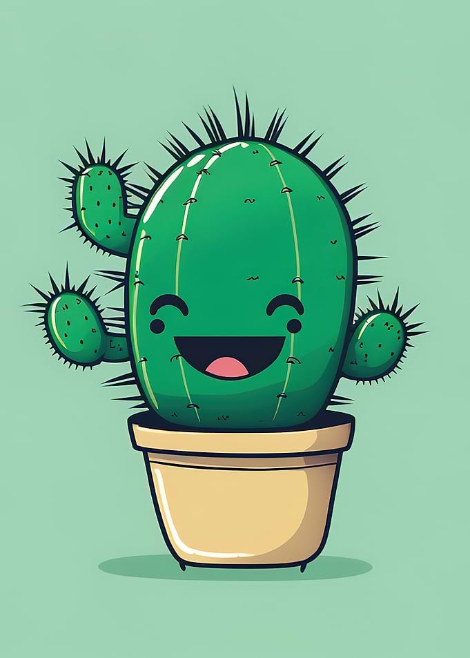 cute cactus kawaii