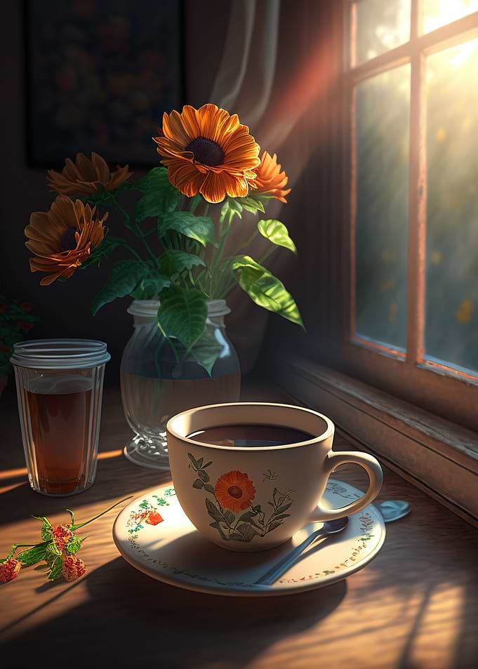 fasting tea sitting