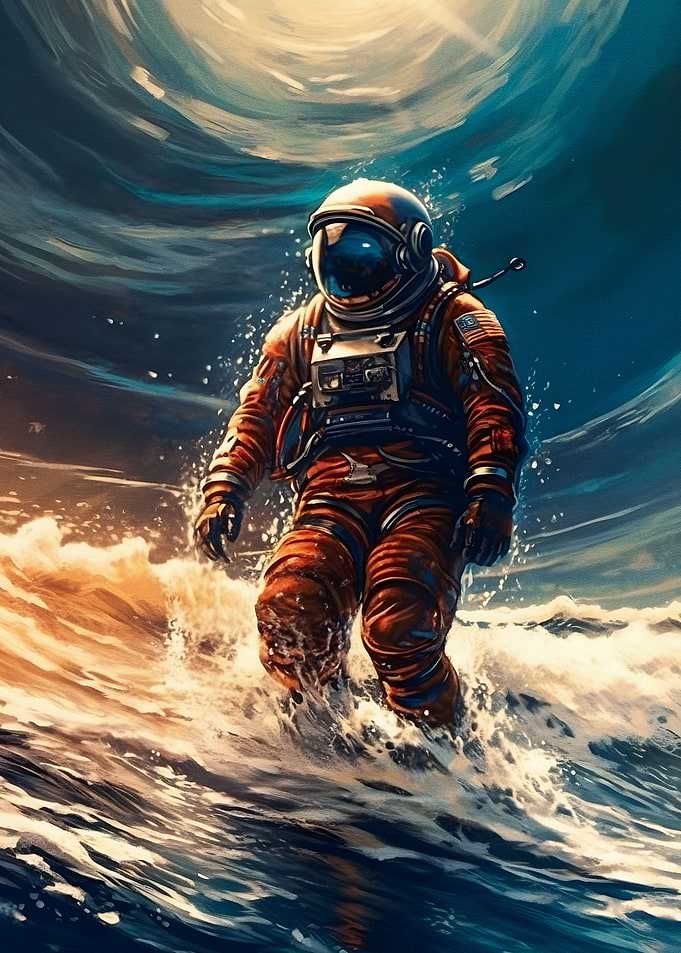 Astronaut on the beach