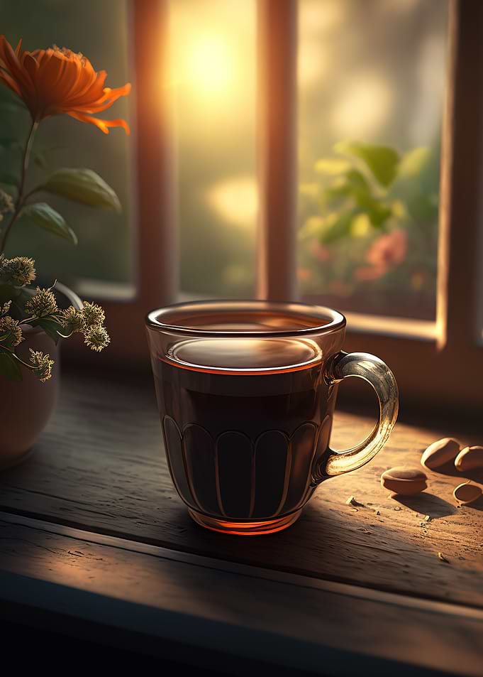 fasting tea sitting