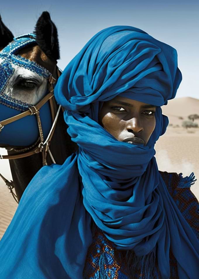 blue woman