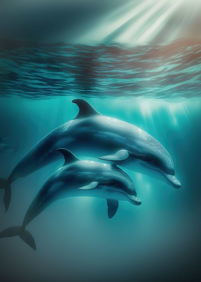 dolphins swimming