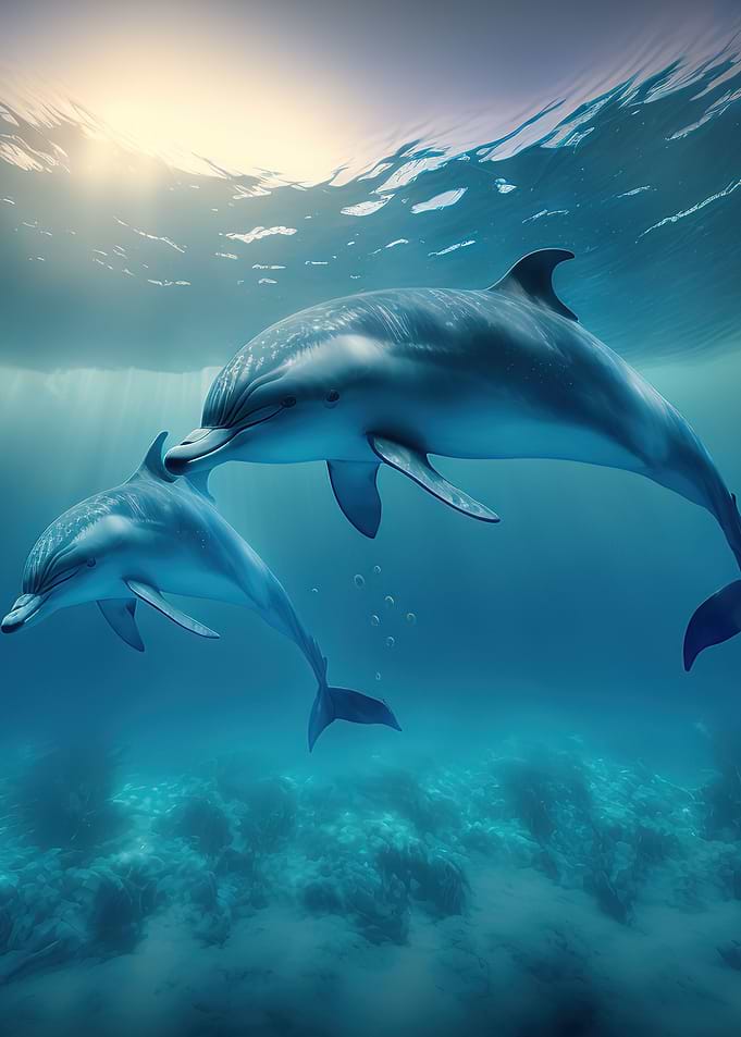 dolphins swimming