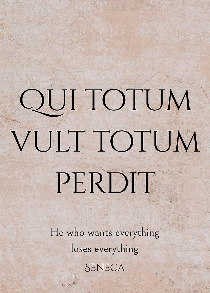 Latin Quote About Greed