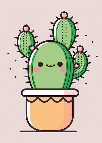 cute cactus kawaii