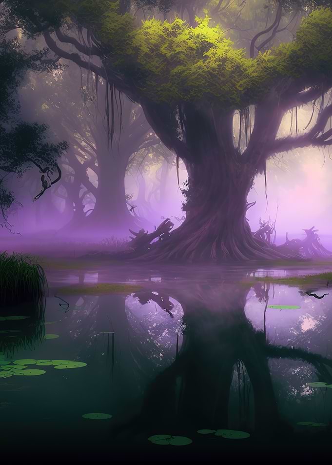 foggy forest nature
