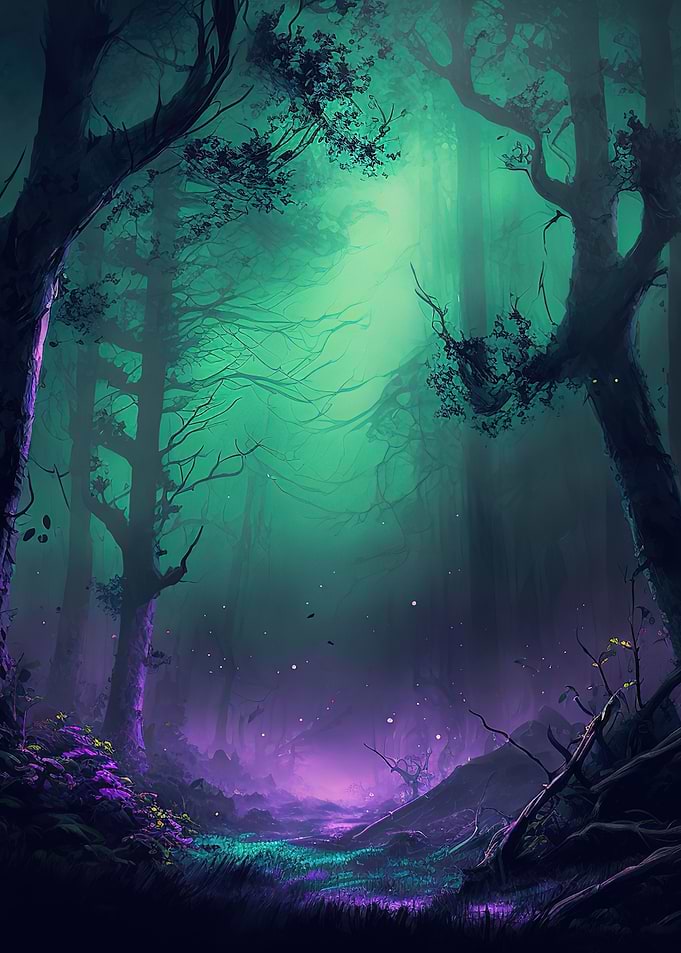 foggy forest nature
