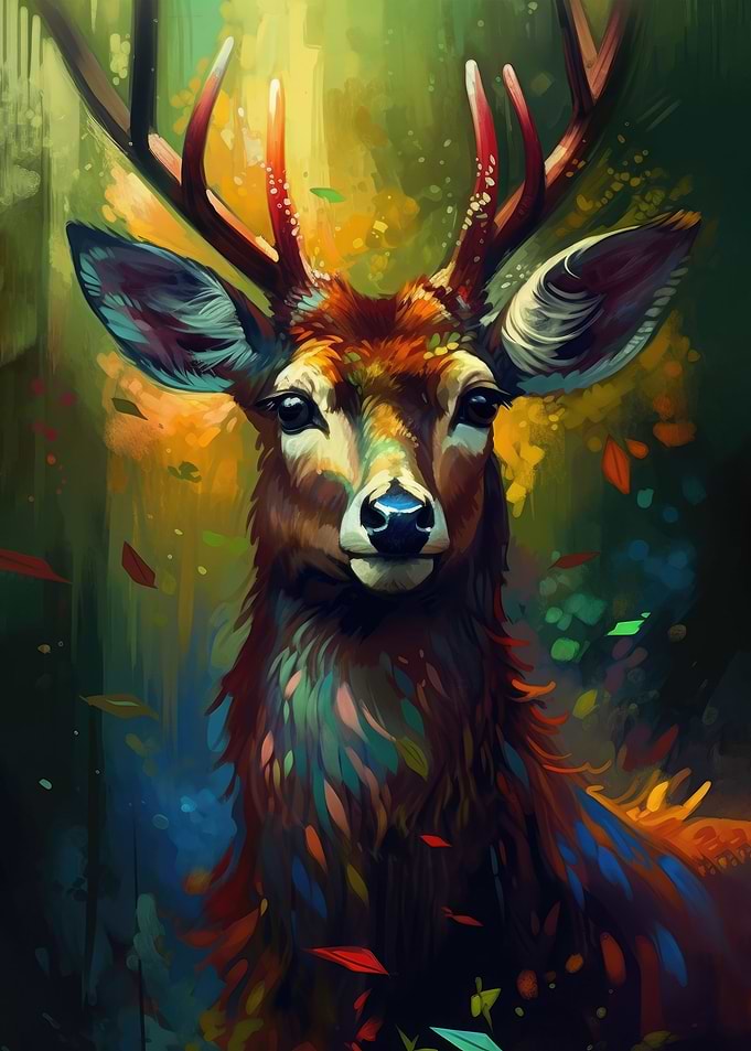 Deer Art Style 4