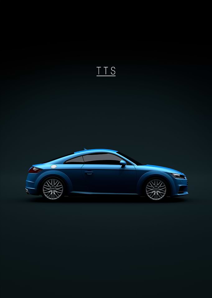 Blue Audi TTS 2015