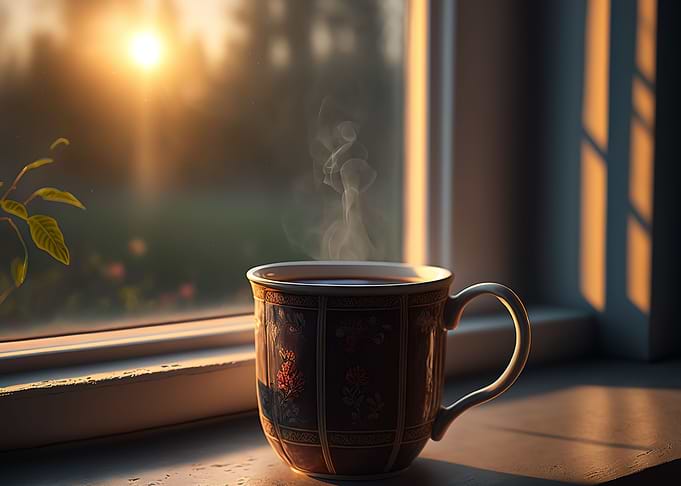 fasting tea sitting