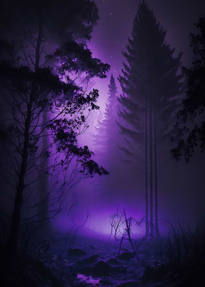 foggy forest nature