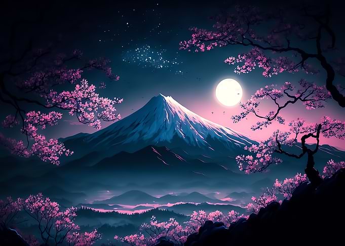 cherry blossom japan art
