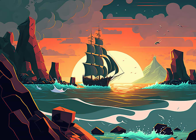 beautiful sailing ship