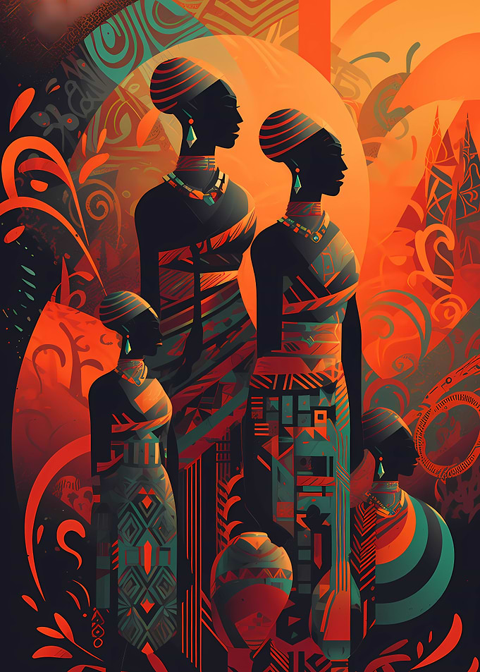 African Art Elegant Women