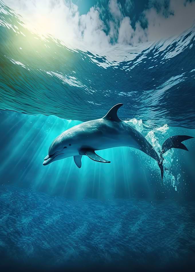 dolphins swimming