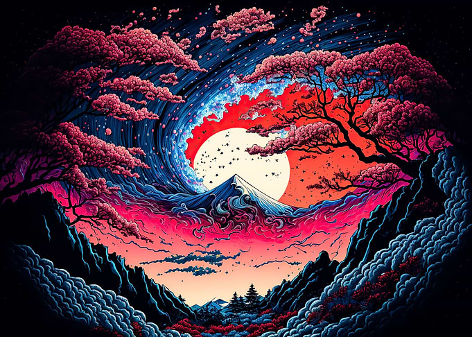 cherry blossom japan art