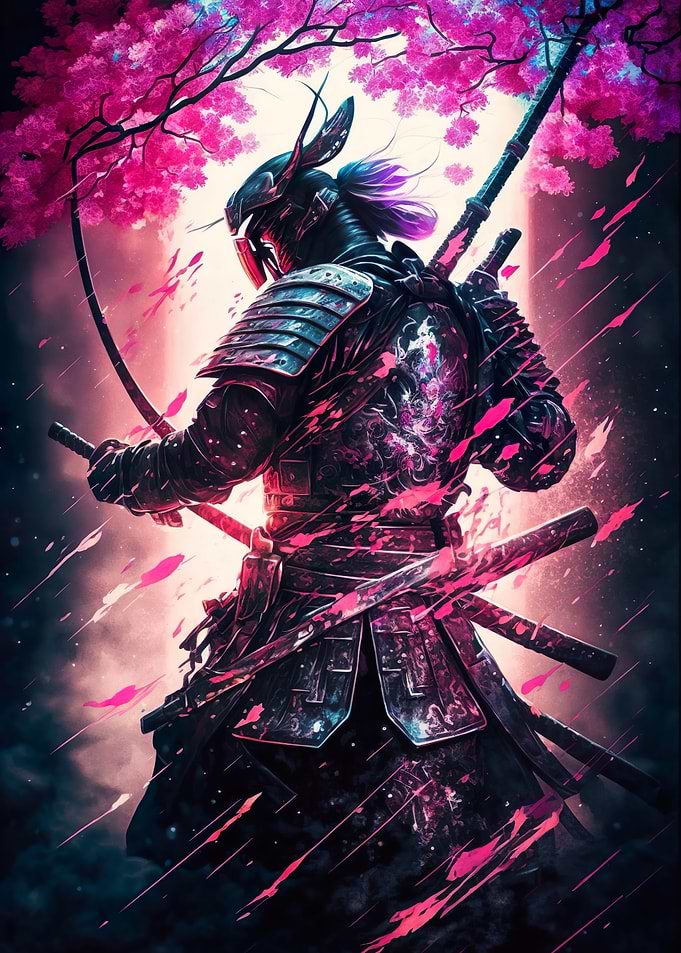 pink samurai fighter